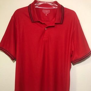 Club Room Polo Shirt Red Color With Blue Strips